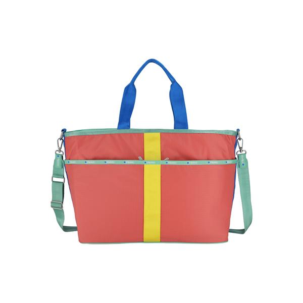 AEC 스트라이프 라지 짚 토트백 썸네일 이미지 1