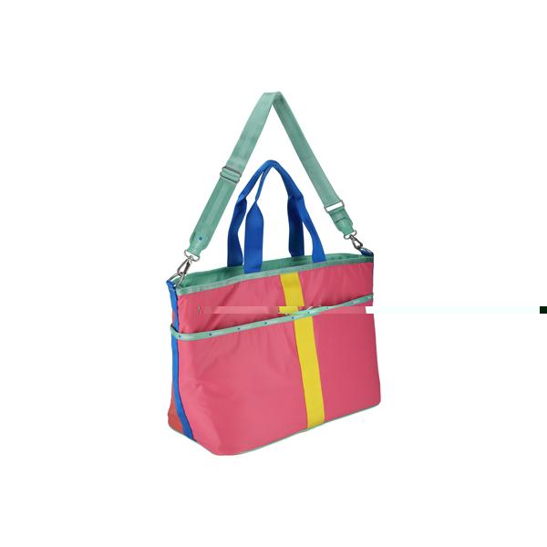 AEC 스트라이프 라지 짚 토트백 썸네일 이미지 3